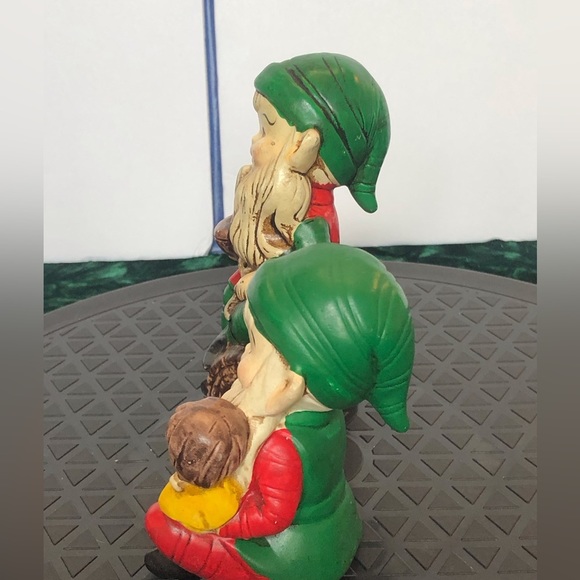 Vintage Homco Toy Making Elves Gnomes Christmas Set of 2 - Picture 7 of 15